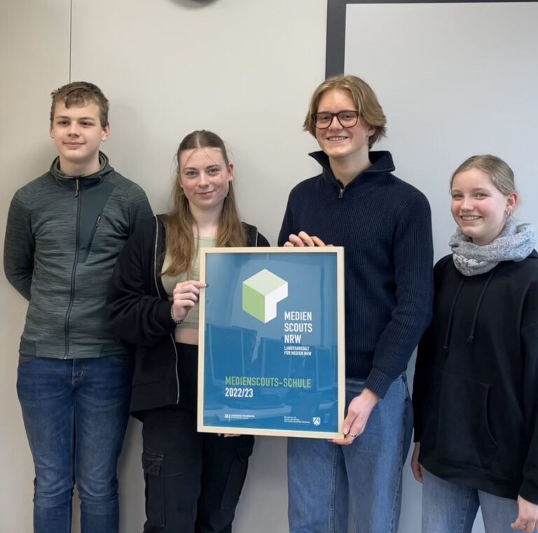 Auszeichnung zur Medienscouts-Schule